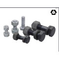 DIN 6914 Heavy Hex Structural Bolt con tuerca y arandela en blanco y negro